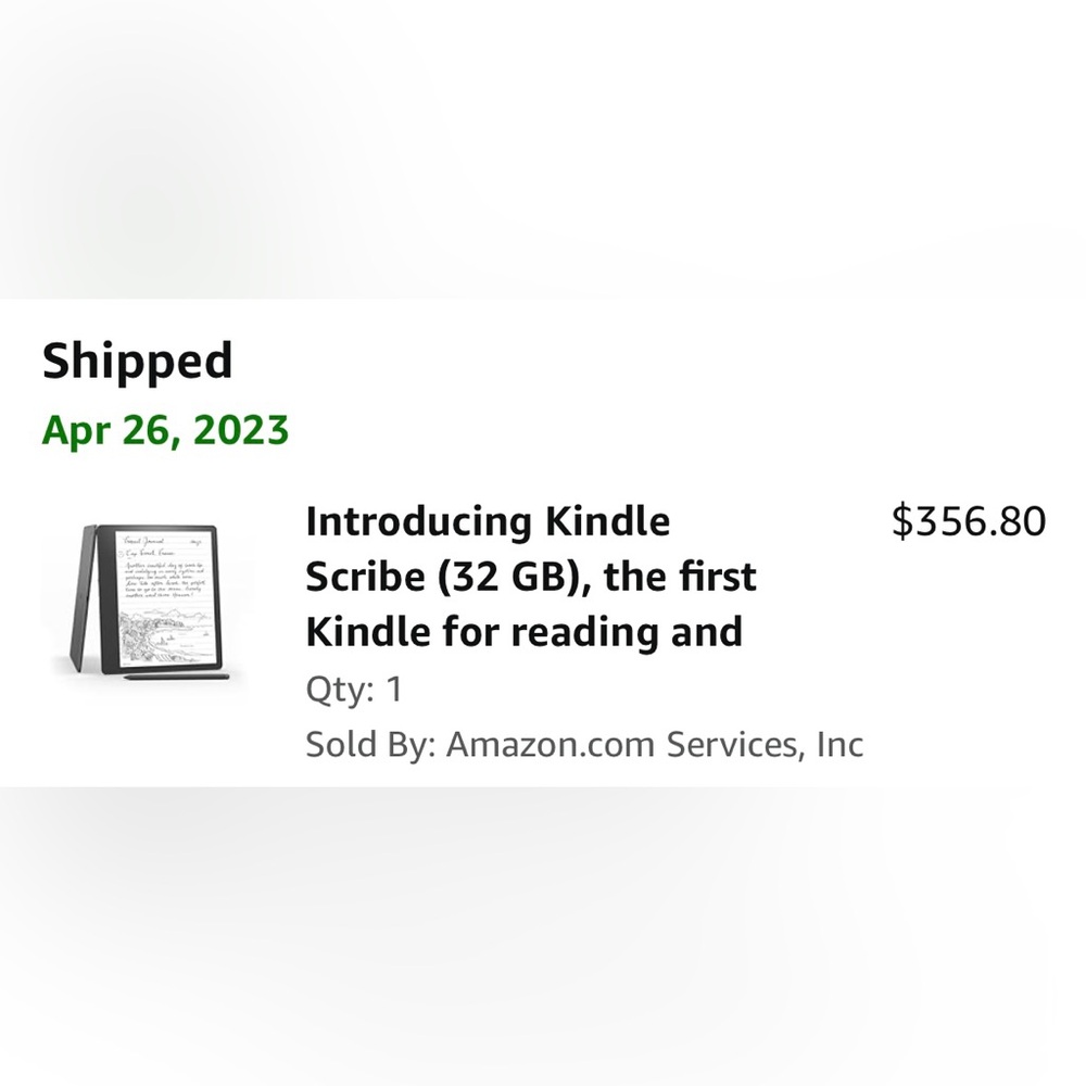 Barely used Kindle Scribe with cover